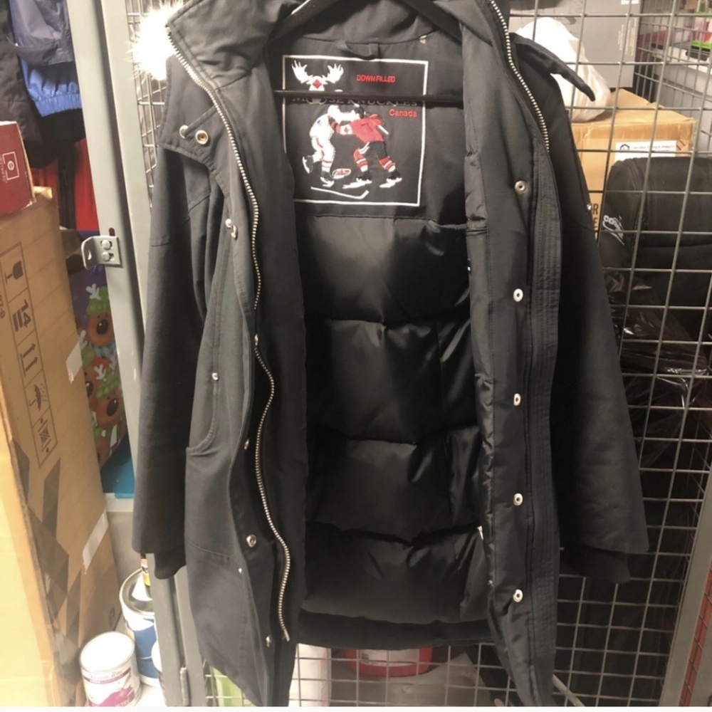 Black Winter Jacket with Fur Hood